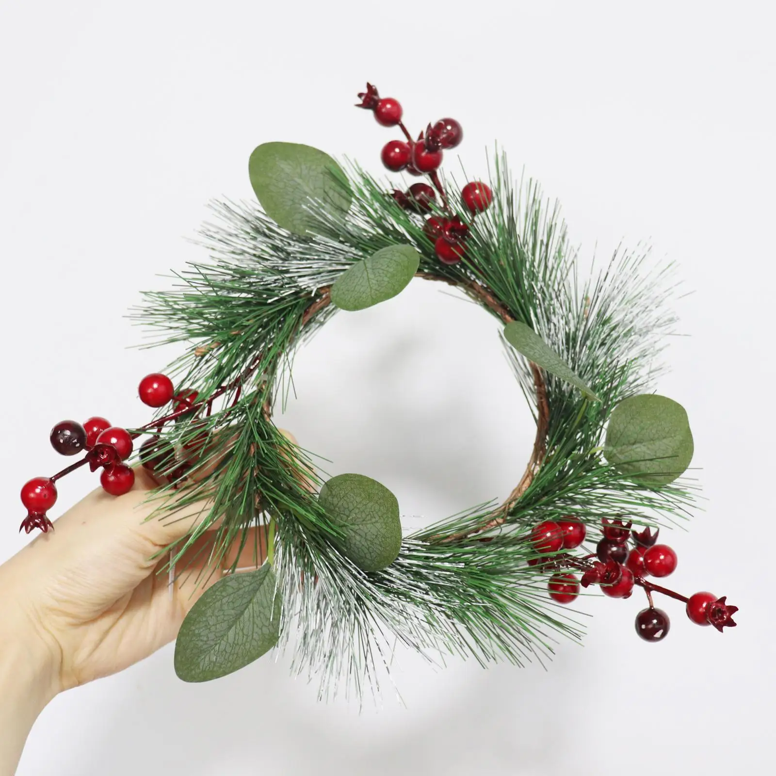 Christmas Wreath Decoration Pomegranate Christmas Door Wreath for Porch Holiday Decorative Window Home Decoration Indoor Outdoor