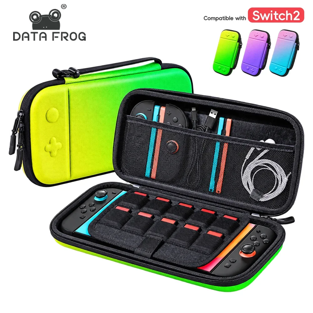 DATA FROG Hard Protective Case Compatible with Switch 2, Portable Travel Storage Bag for Switch 2 Accessories