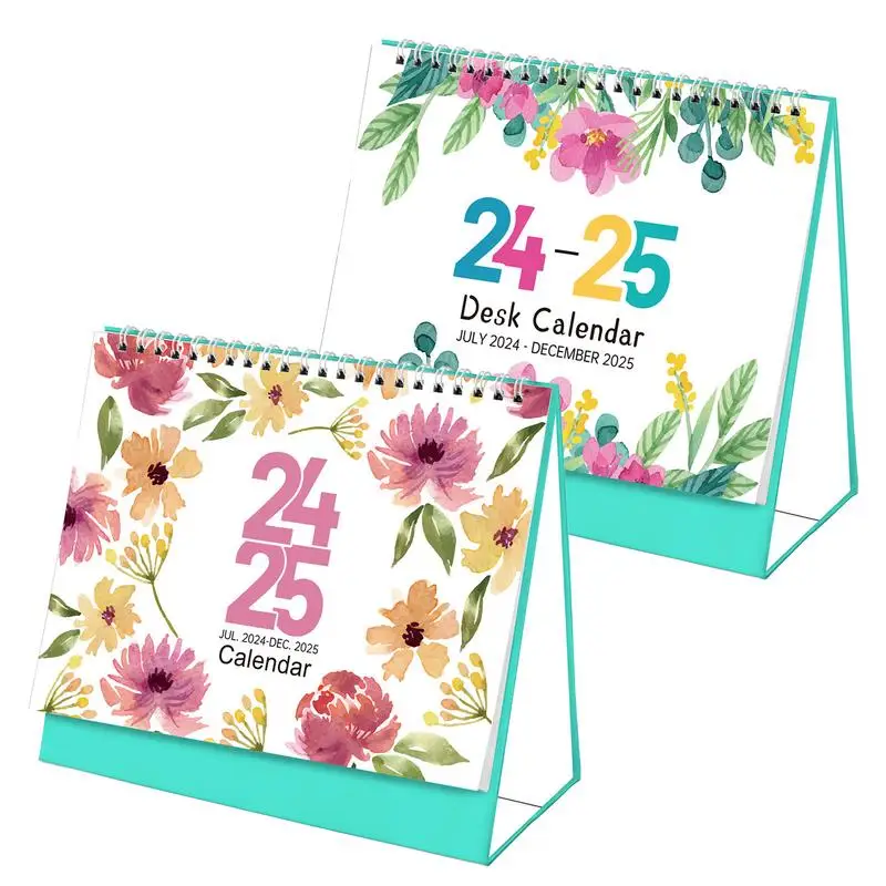 Desktop Calendar Aesthetic Desktop Calendar July 2024 December 2025Calendar 8x7 Inch Monthly Tanding Calendar For Easy