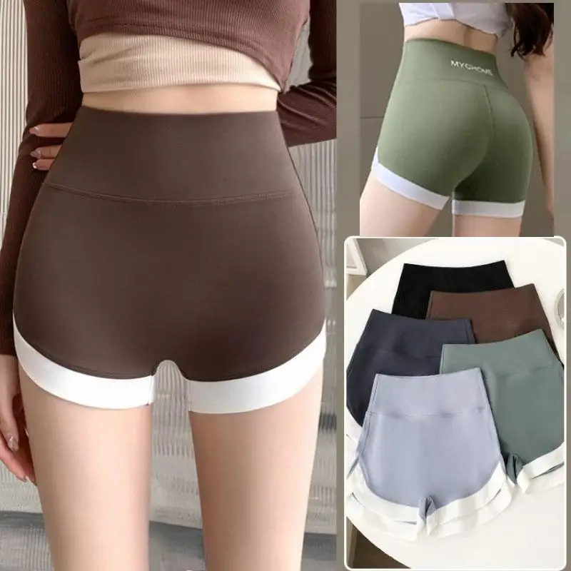 Summer Casual Women Home Shorts Sports Yoga Seamless Loungewear Pants High Waist Thin Short Pant  Anti Chafing Safety Undershort