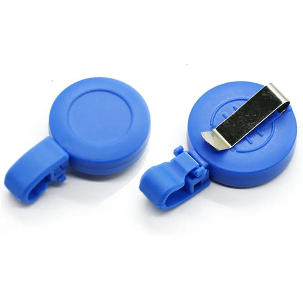 Frosted ID Card Holder Name Tag Anti-Lost Retractable Badge Reel Plastic Chest Card Easy To Pull Buckle Office Suppliers