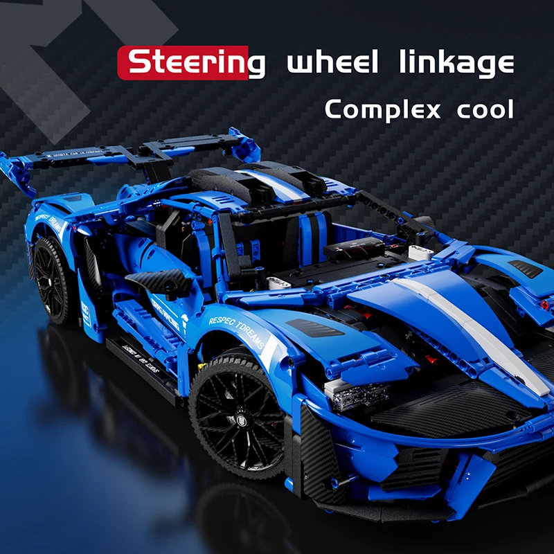 3624PCS Technical 1:8 Ford GT Le MANSORY Hot Rod Super Sport Car Building Blocks Racing Vehicle Bricks Toys Gift For Adult