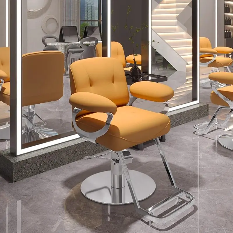 Barber shop chair trendy hair salon special stool high-end hair cutting perm and dyeing rotatable lift seat
