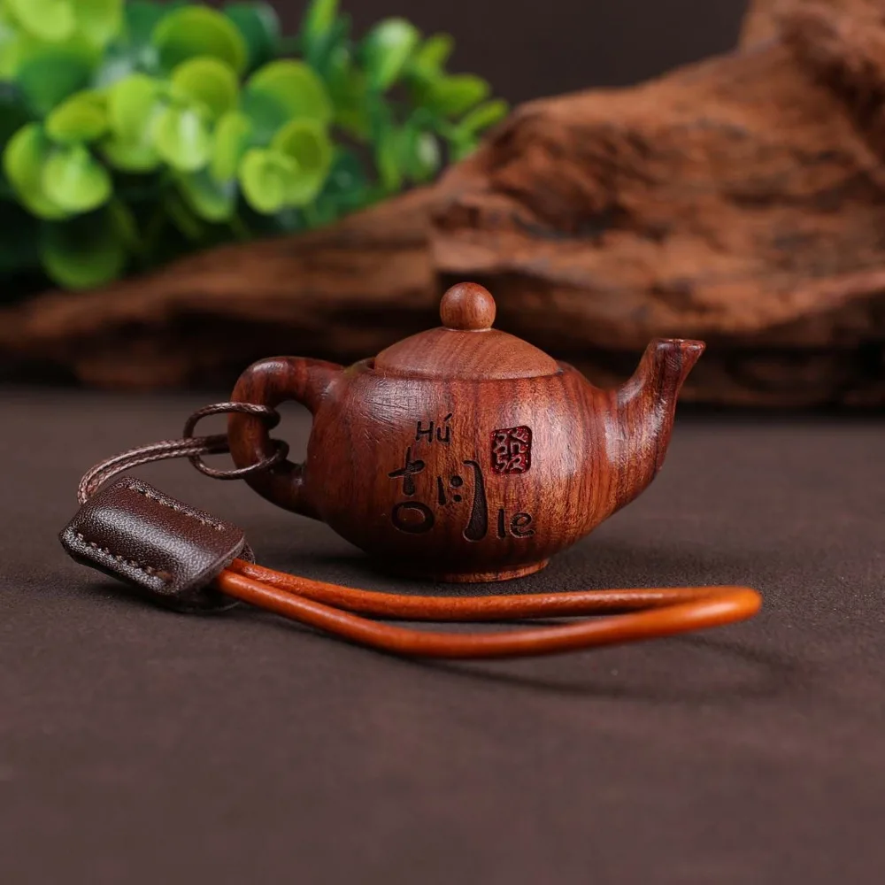 Miniature Cat Paw Clicker Handmade Wooden Fidget Key Ring Cute Tactile Sandalwood Figurine Key Chain Small Gift