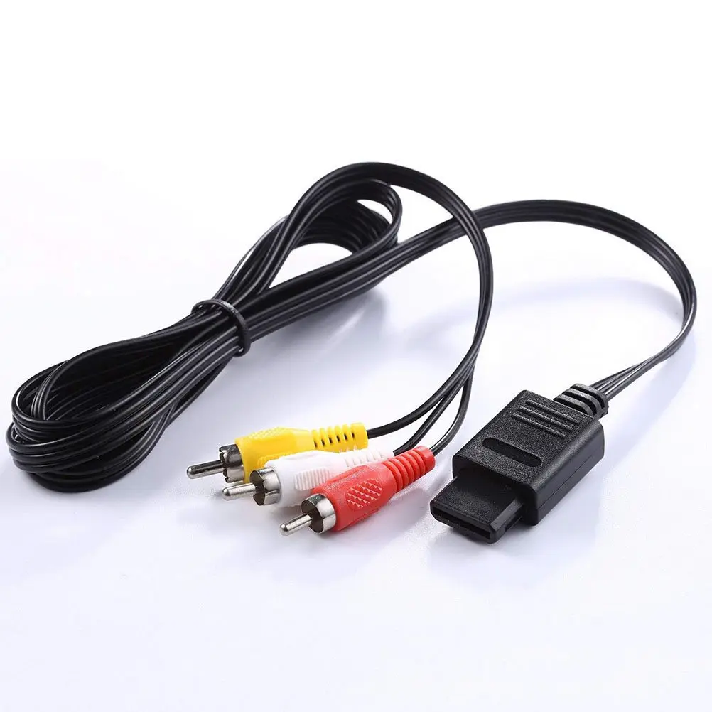 

1Set Professional Power Adapter Kit for Gaming Console Includes Av Cable Eu Plug Black Sturdy Safe Easy Carry Compatible