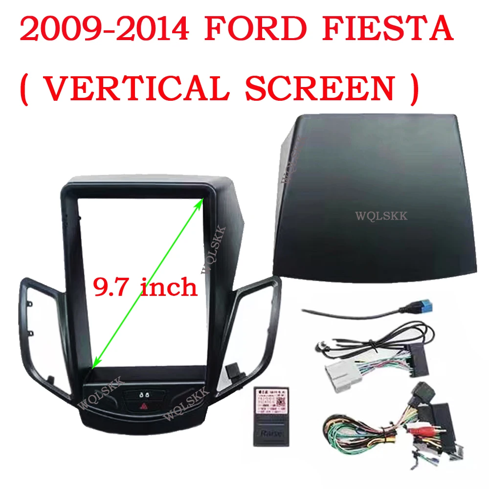 

WQLSK 9.7 inch Fasxia Car Audio Frame FOR 2009-2014 FORD FIESTA Car Radio Fascia,gps navigation fascia panel is suitable