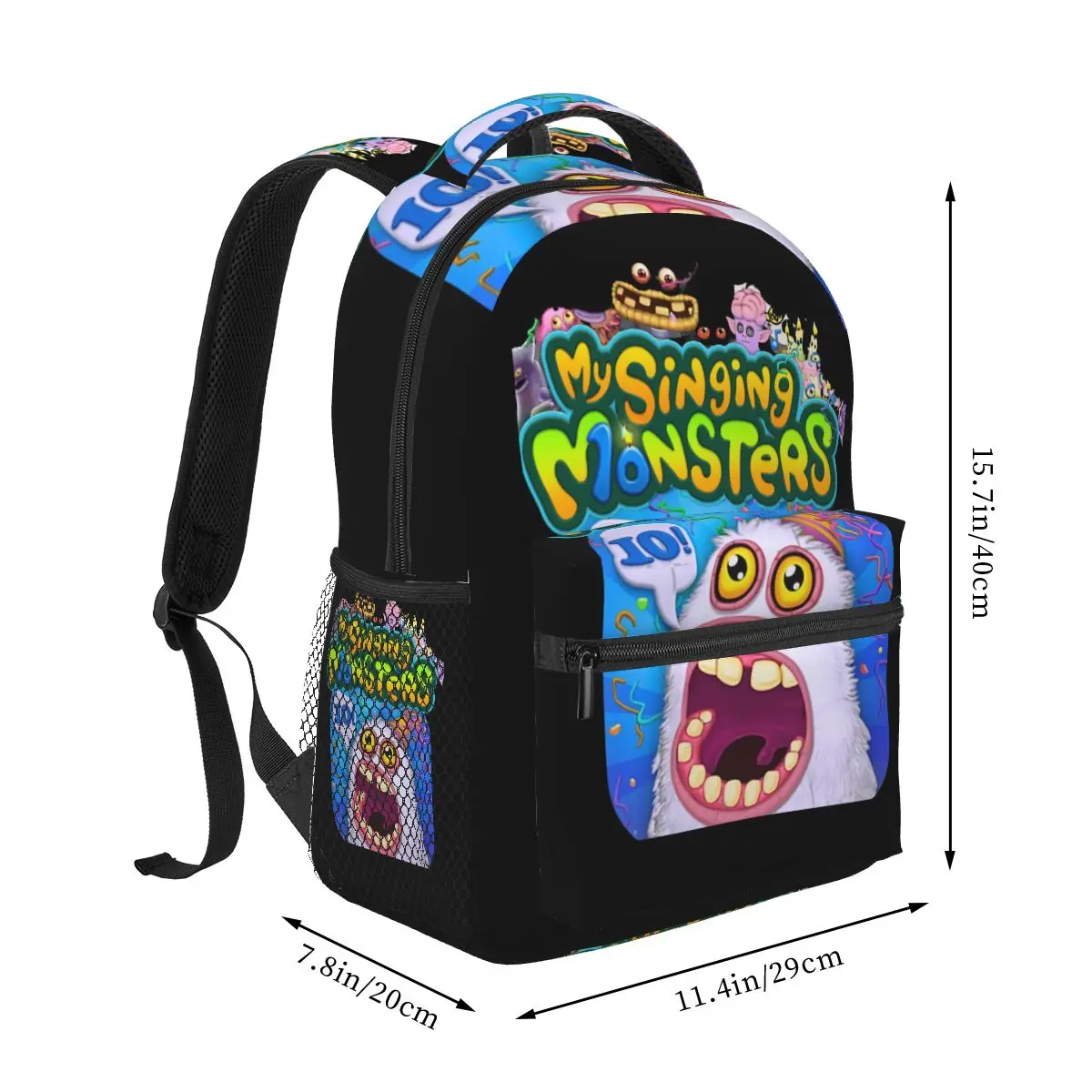 Wubbox My Singing Monsters Backpacks Boys Girls Bookbag Students School Bags Cartoon Travel Rucksack Shoulder Bag Large Capacity