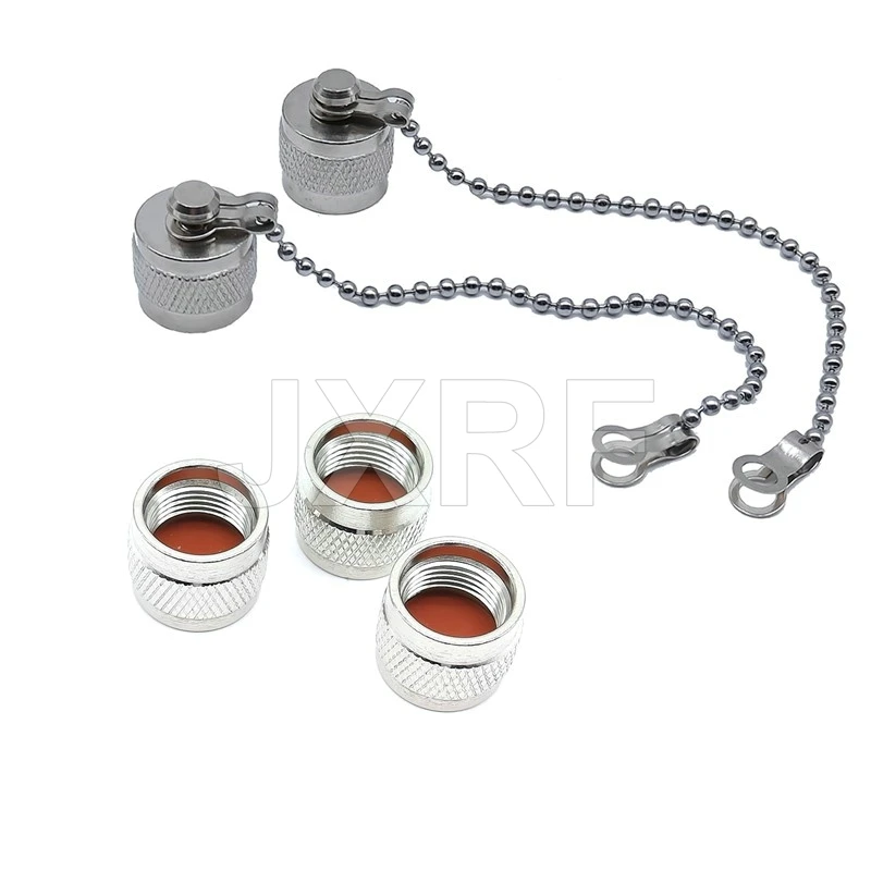 2PCS TNC Female Jack Dust Cap TNC Coax Connector Protective Cover Nicke-Plated RF Plug Accessories for TNC Female Jack Connector