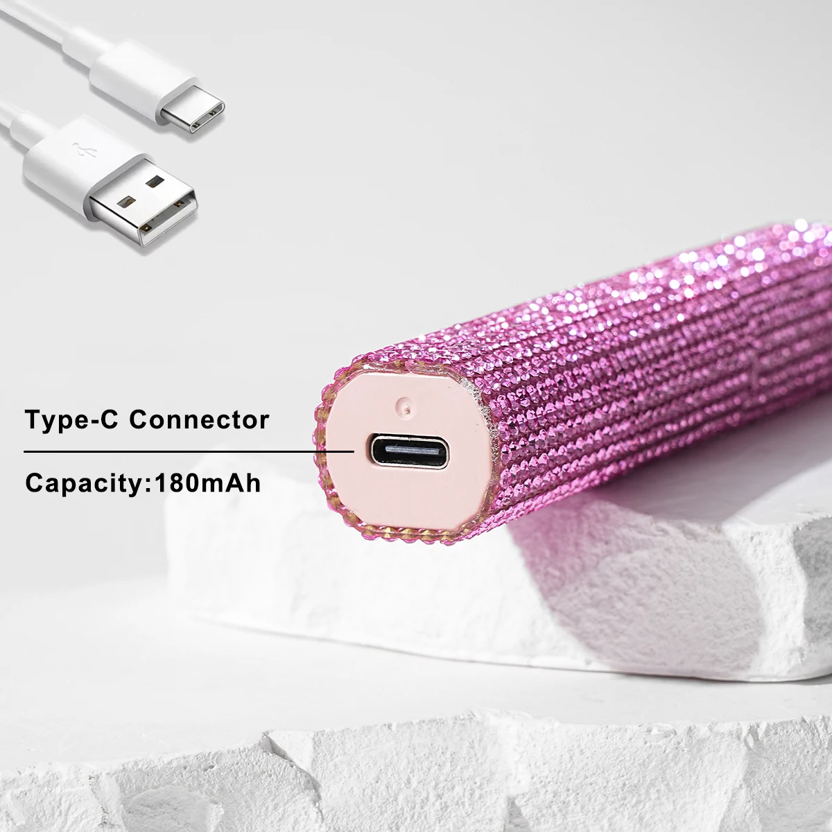 Lámpara de uñas LED portátil USB, luz de uñas UV de gel de secado rápido, recargable con batería de 180 mAh, pantalla LCD, pantalla táctil, para dedo