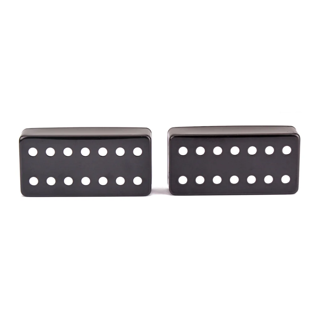 

Humbucker Pickup Cover 7 Strings 14 Holes 8x4x2cm 10mm Center Distance Black Copper Alloy DIY Guitar Humbucker Cover