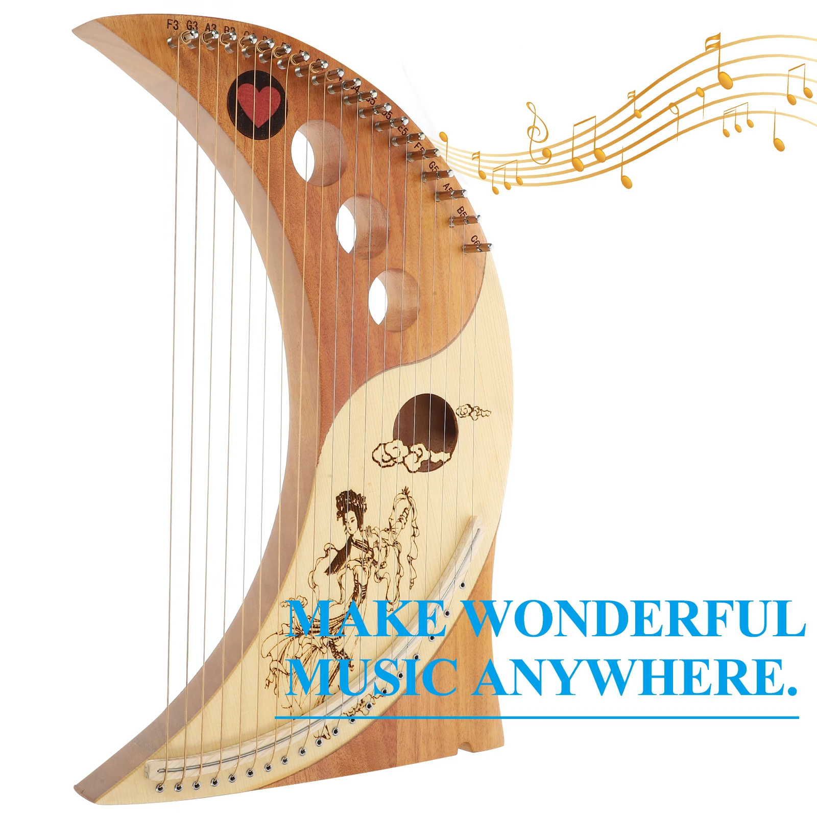 

Lyre Monochord String Instrument Lira 19 Strings Instruments Mini Harp Music 7 Arpa Jew's Wrench Child Musical Harpoen