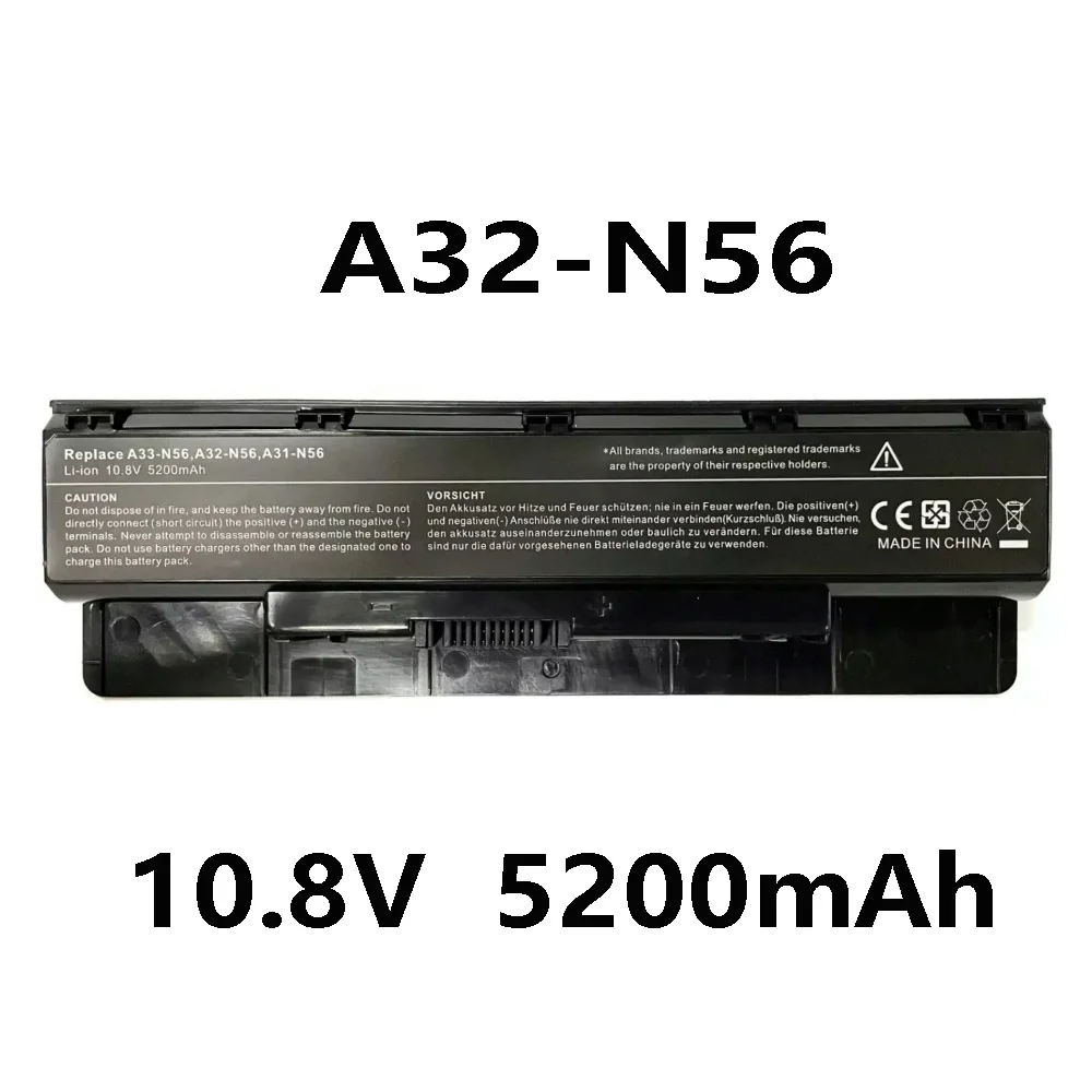 A32-N56 A31-N56 A33-N56 6Cell 5200mAh 11.1V laptop Battery For Asus N46 N46V N46VJ N46VM N46VZ N56 N56V N56VJ N56VM N76 N76V