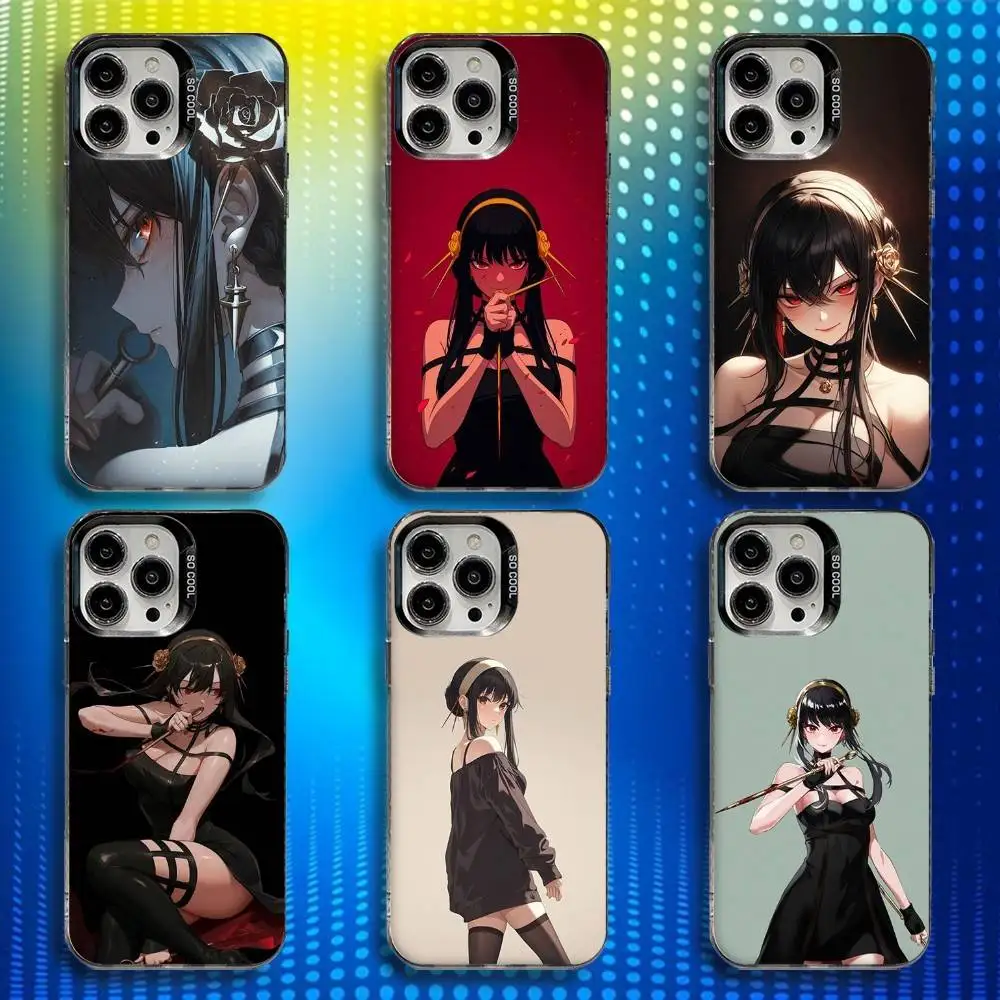 

Anime Y-Yor F-Forger Phone Case For iPhone 17,16,15,14,13,12,X,8,Pro,Max,Plus,E,SE4,Air,Mini IMD Matte Black