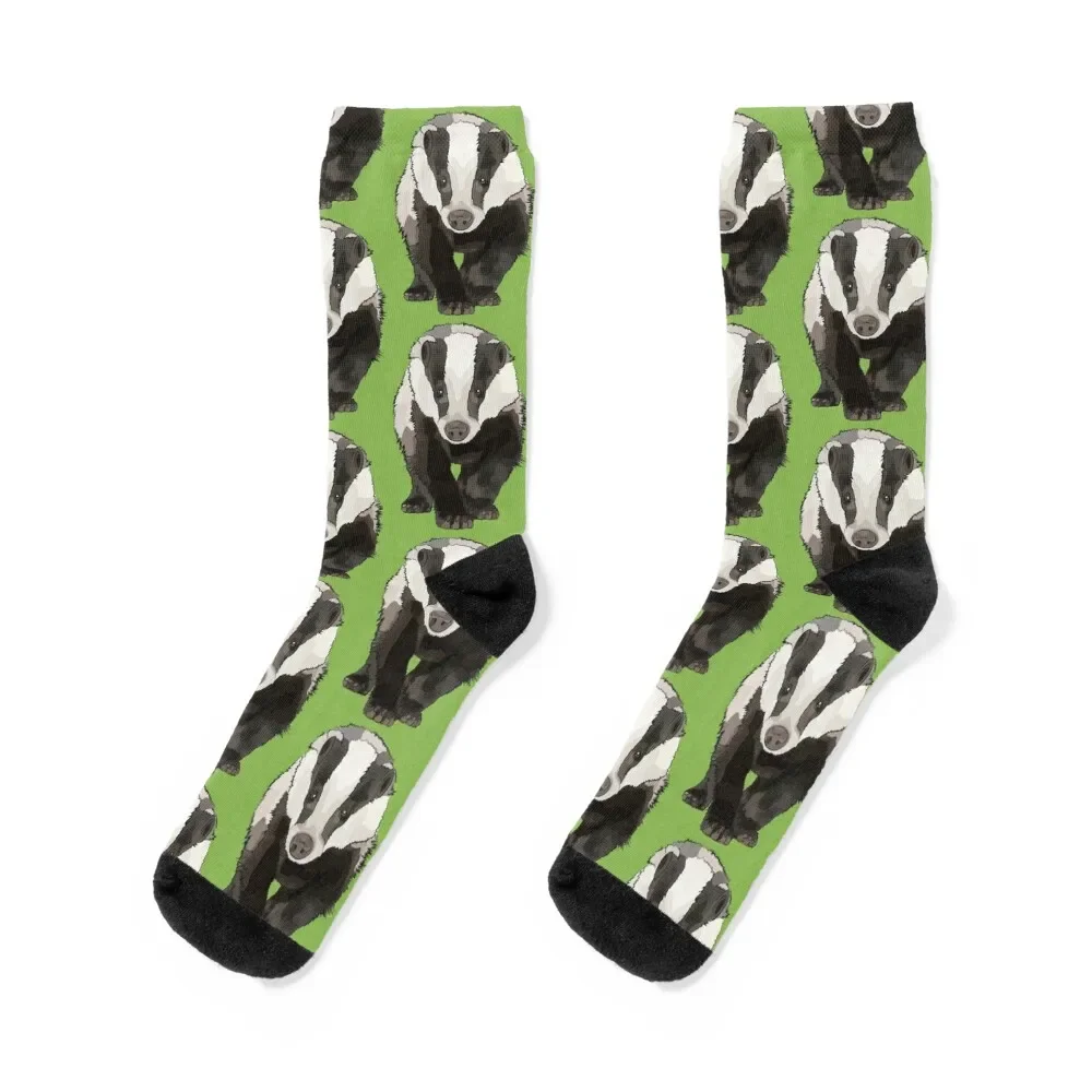 

Green Badger by www.BeeFoxTree.com Socks new in's fashionable bright garter Mens Socks Women's