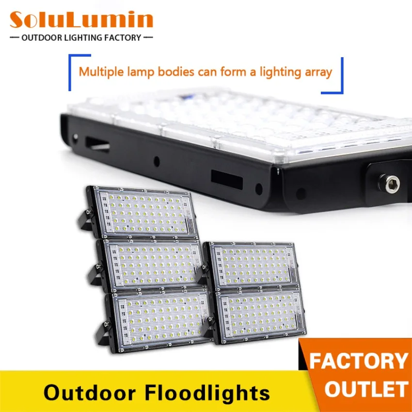 

50W 100W 150W Outdoor LED Floodlight IP65 Waterproof Spotlight AC220V Garden Courtyard LED Reflector Street Light Wall Lamp