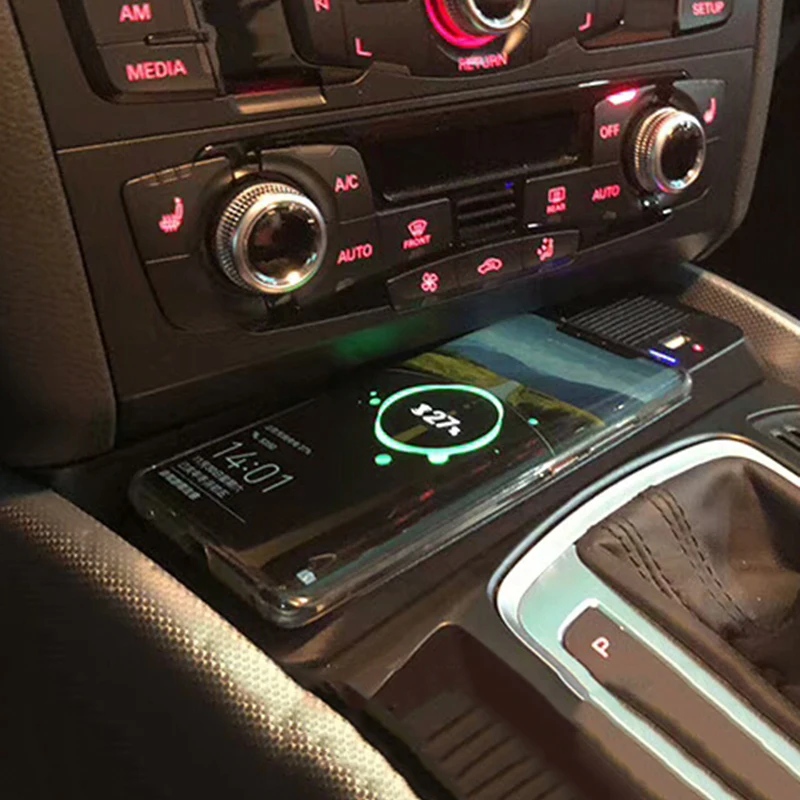 15W Auto-Mittelkonsolen-Wireless-Ladegerät, Handy-Ladestation, Ladehalterung für Audi A4 B8 B9 Allroad A5 S5 RS5 Q5 SQ5 – Detail 4