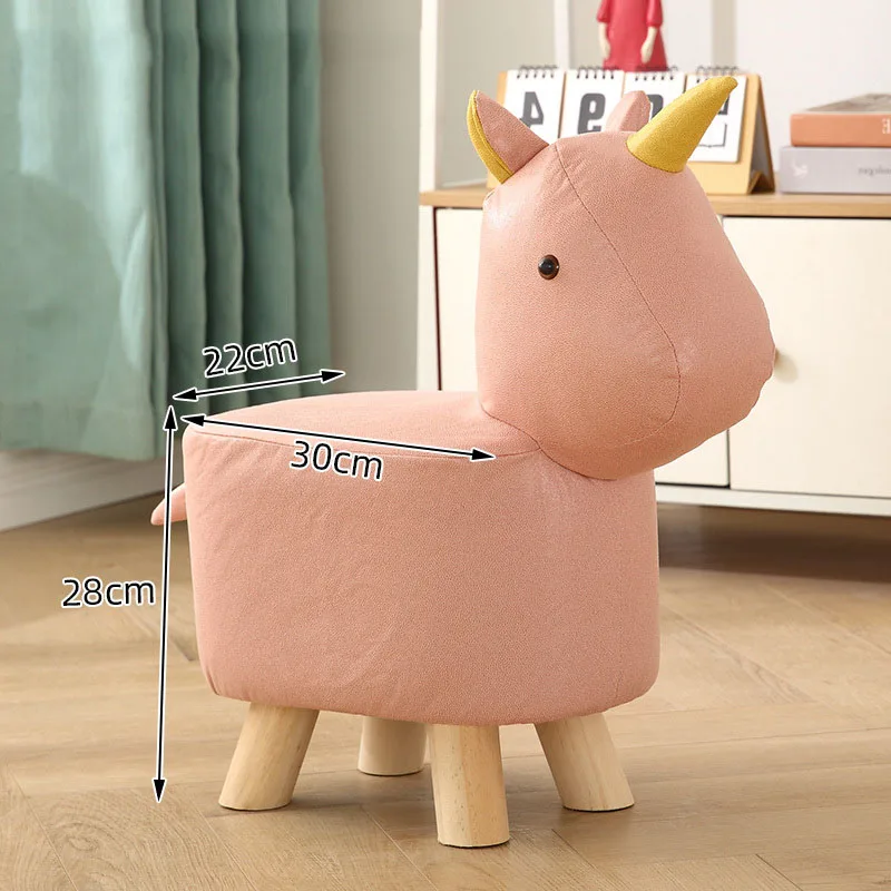 Elephant Stool Home Door PU Leather Cartoon Animal Low Stool For Home Living Room Bedroom Cute Children\'s Stools 발받침대