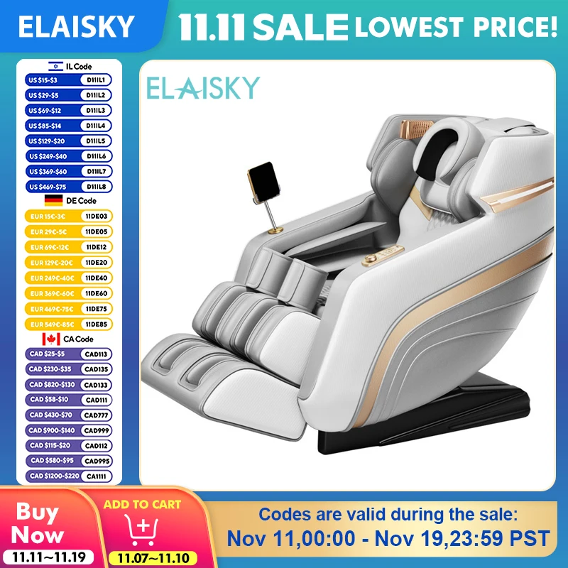 

Электрическое массажное кресло с ЖК-экраном, подушки для всего тела, массажер с нулевой гравитацией, расслабляющее Hi-Fi Bluetooth музыкальное кресло, многофункциональное