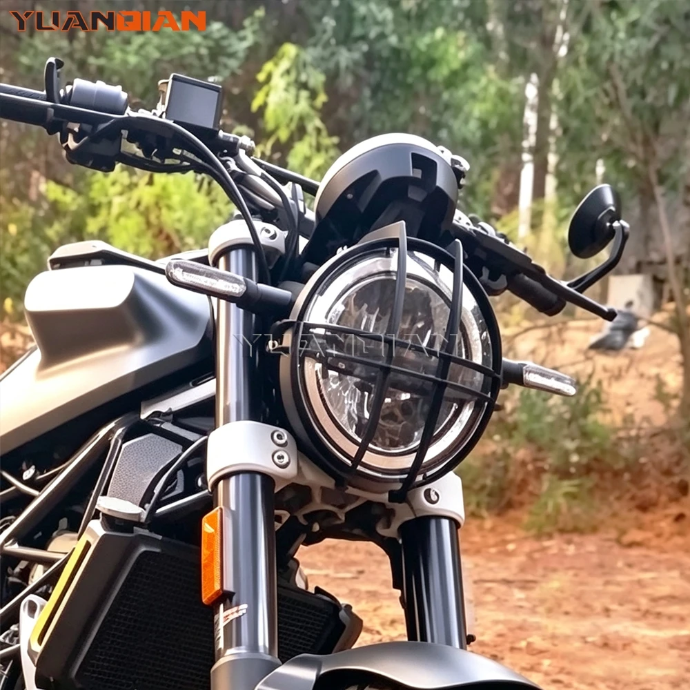 Headlight Protector For Svartpilen 401 250 2018 2019 2020 2021 2022 2023 Motorcycle Accessories Headlight Grille Fairings Cover