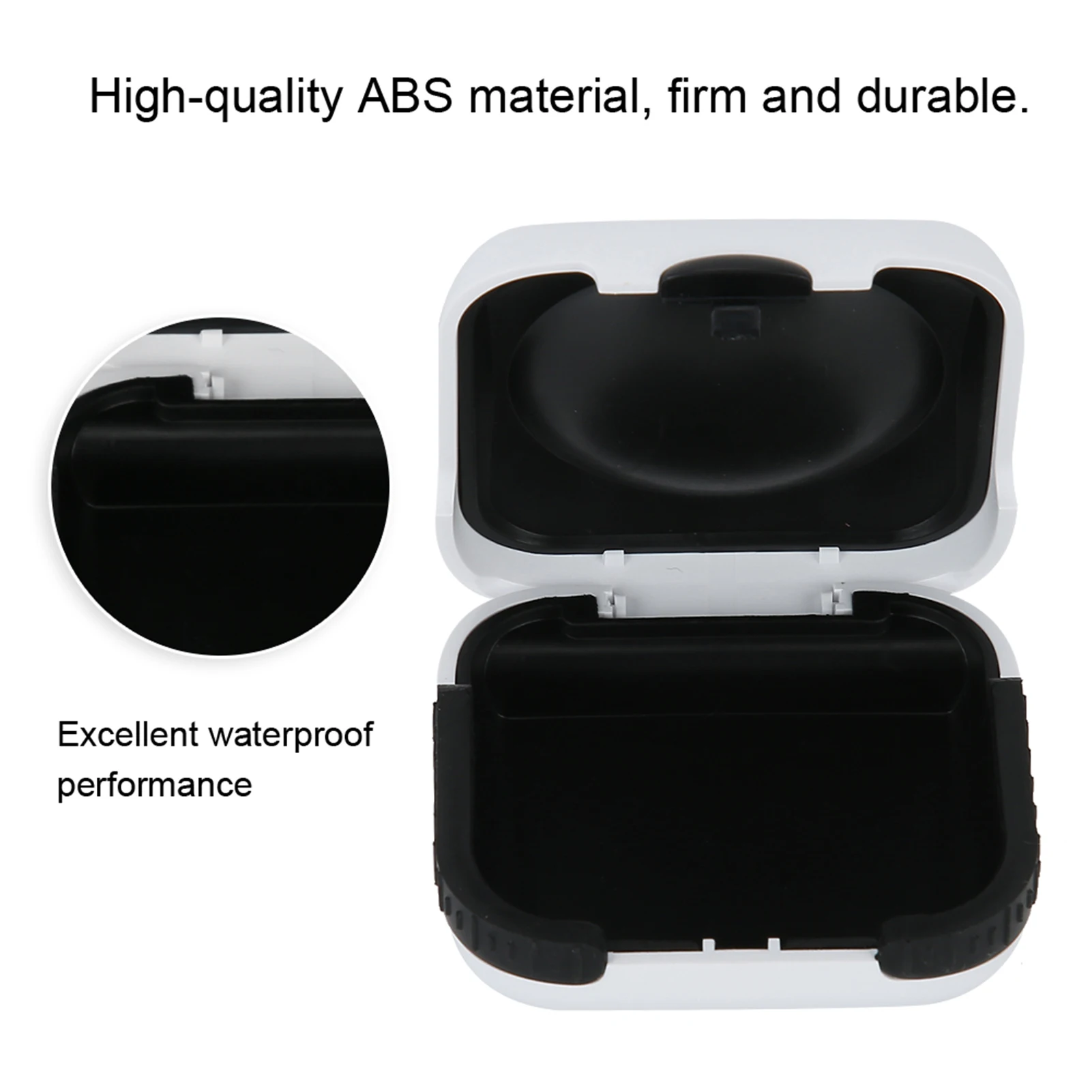 Hearing Aid Case Portable Hearing Aid Hard Protective Hard Storage Box Organizer for Sound Amplifier Hearing Aid Tool White