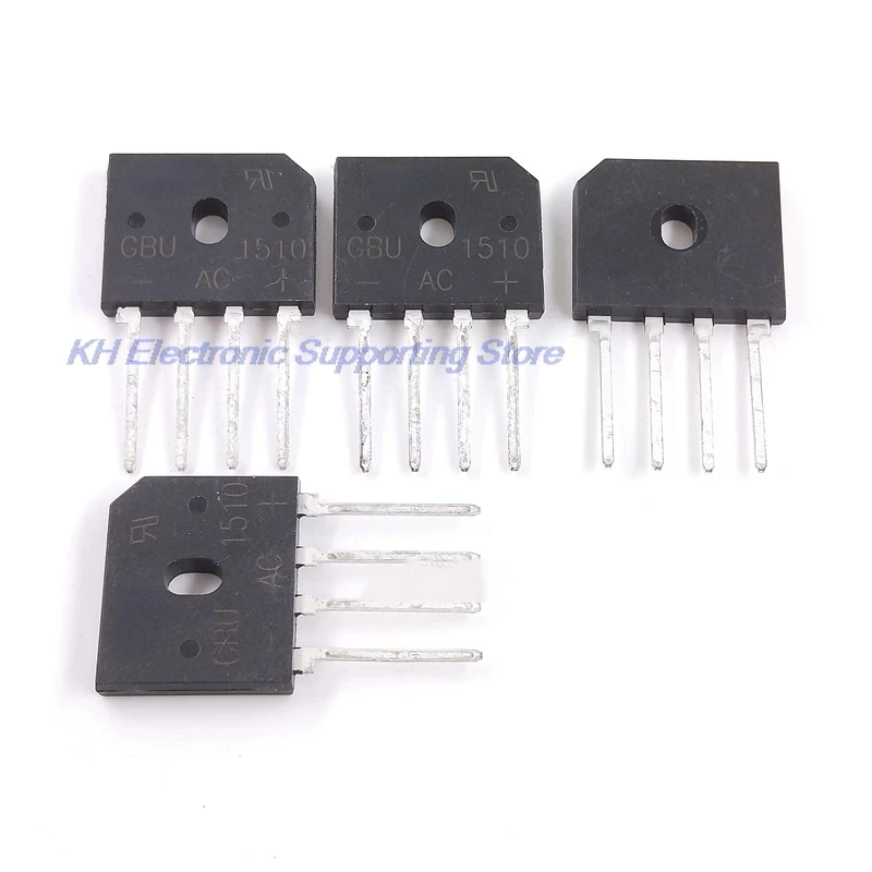 50PCS/LOT GBU1510  replacement for GBU1508 15A 1000V/800V Electromagnetic furnace flat bridge stack