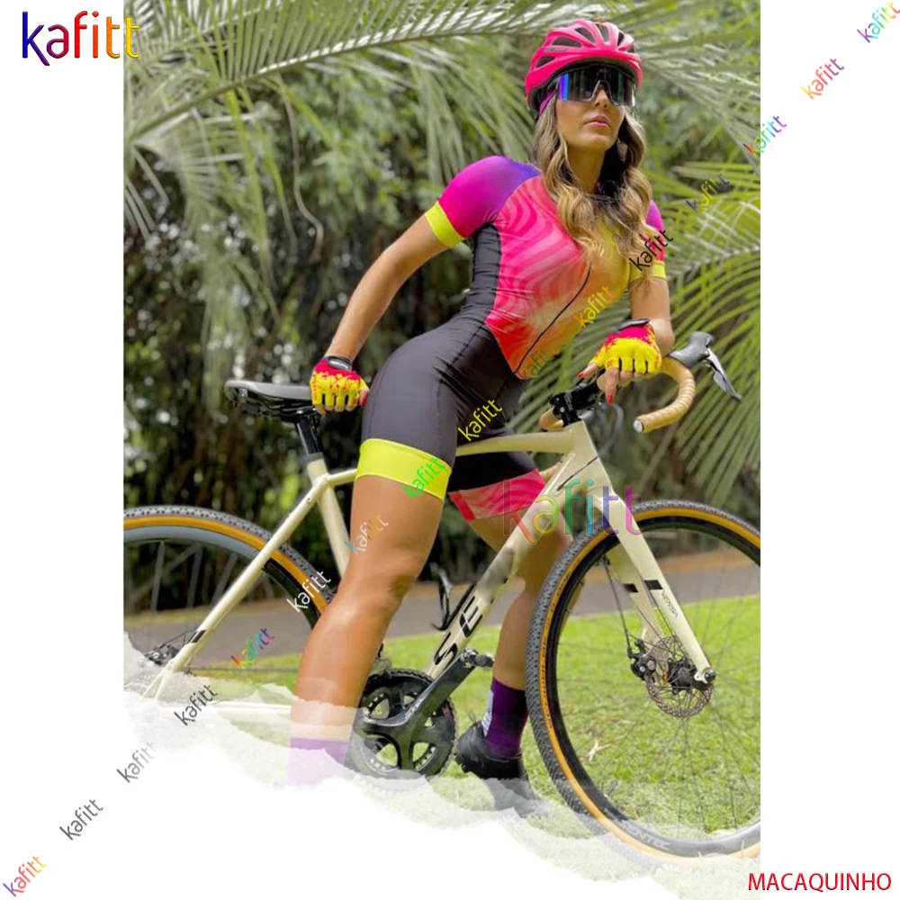 2023 KAFITT Women\'s Professional Triathlon Suit Clothes Biking Skinsuits Coupa De Ciclismo Rompers Jumpsuit Kits Double Lycra