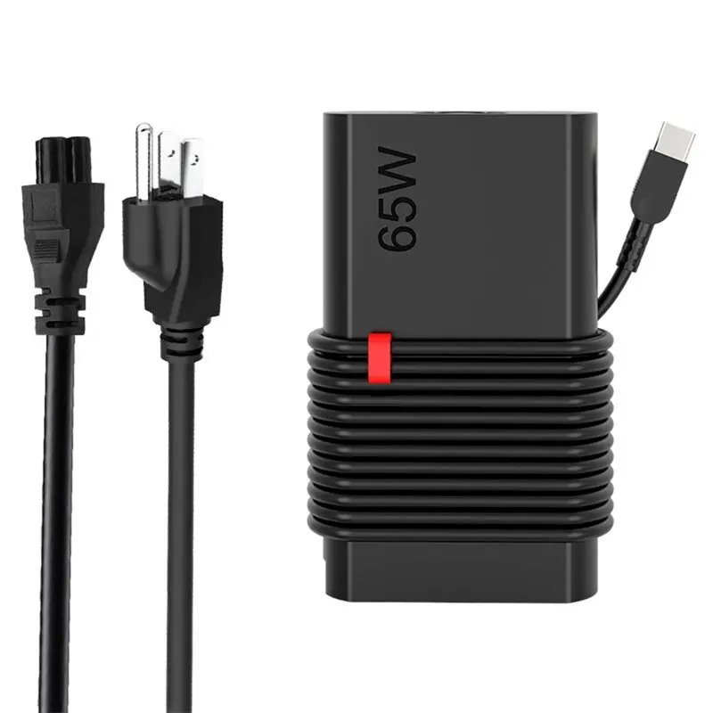 65W 20V USB C Laptop For Lenovo Thinkpad/Yoga/Chromebook Computer Type C Fast Charging Power Cord US Plug