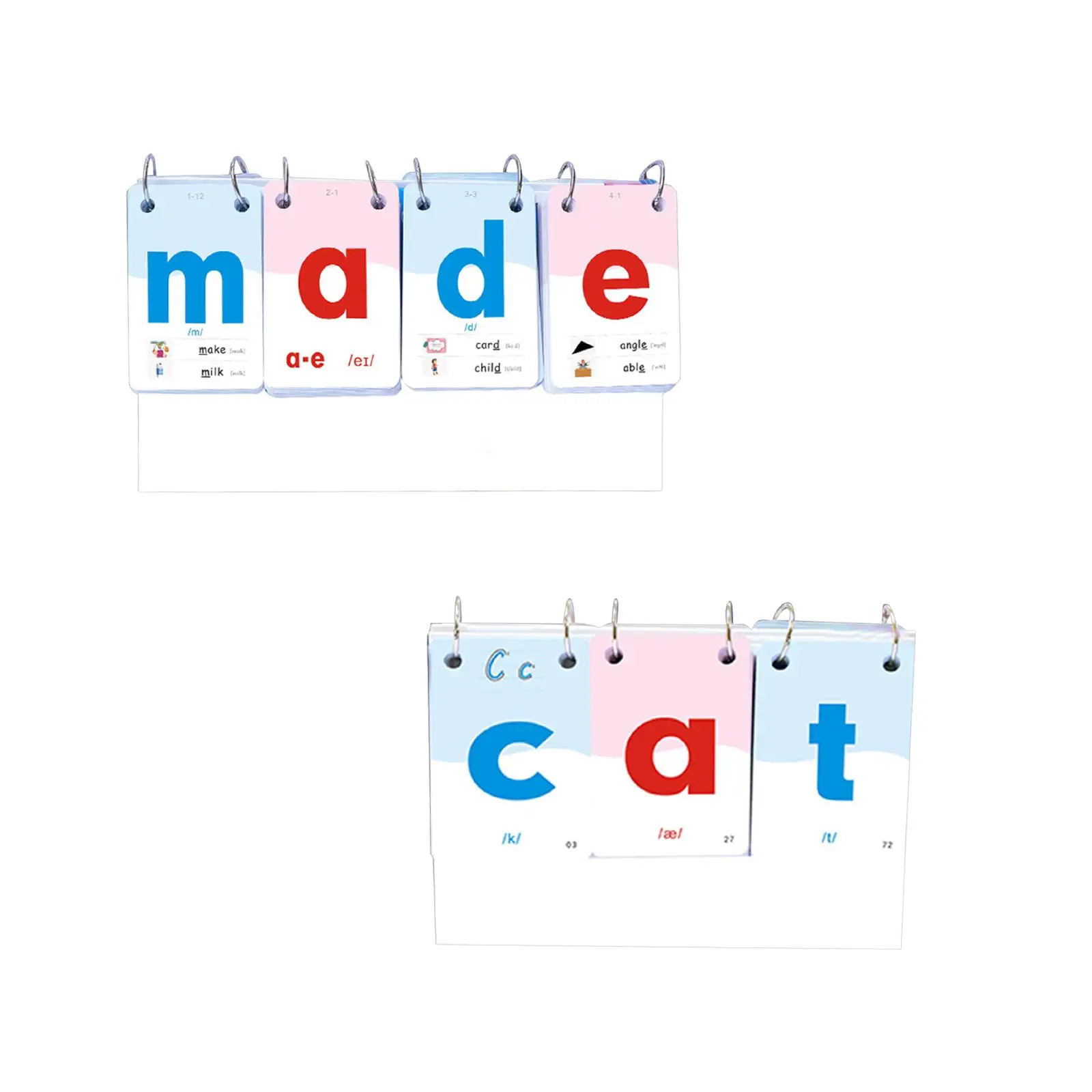 

English Phonics Card Desk Calendar Sight Words Flash Cards Reading Letters for Boys Girls Gifts 3 4 5 6 Year Old Kids Children