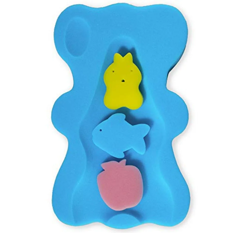 Soft Infant Bath Sponge Skid Proof Baby Bath Mat Newborn Odor Free