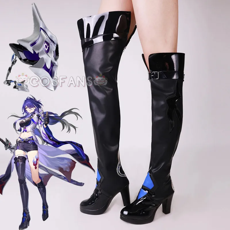 Honkai Star Rail Acheron Cosplay Shoes Anime Chinese Style Halloween Role playing props for women Game