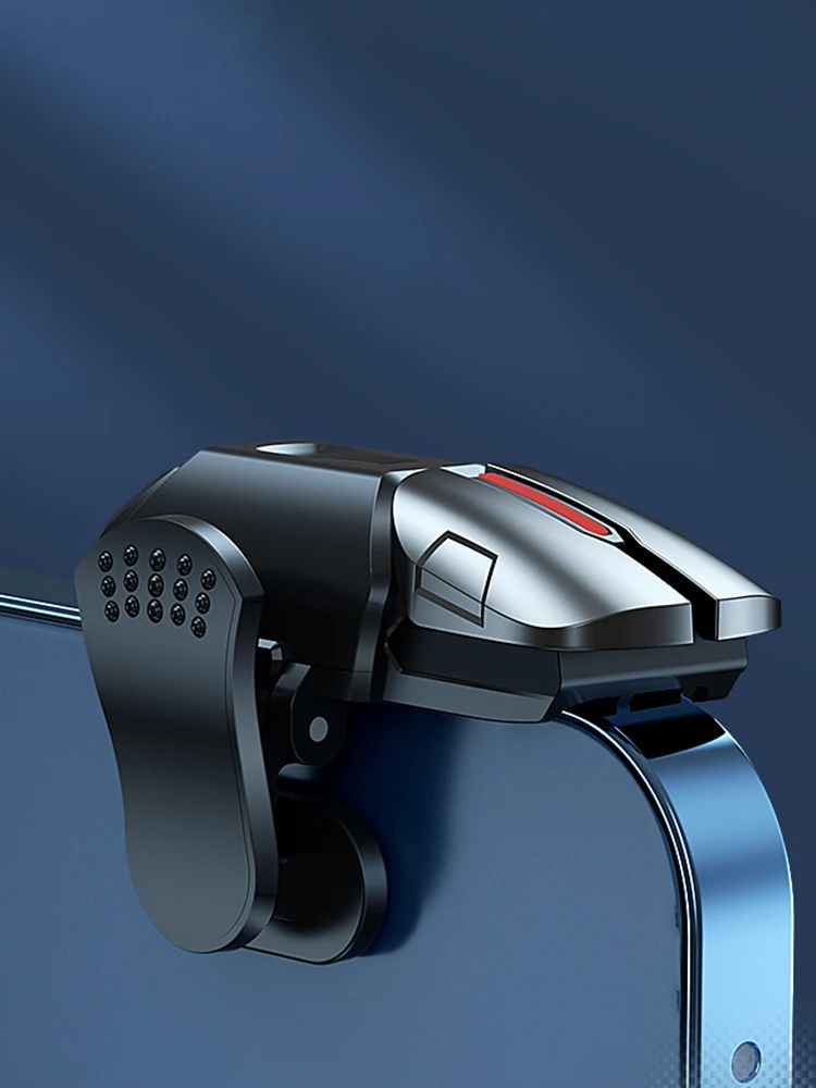 2 pçs 6 dedo gatilho de jogo para pubg jogo do telefone móvel gamepad móvel gatilho joystick para ios android celulares telefones