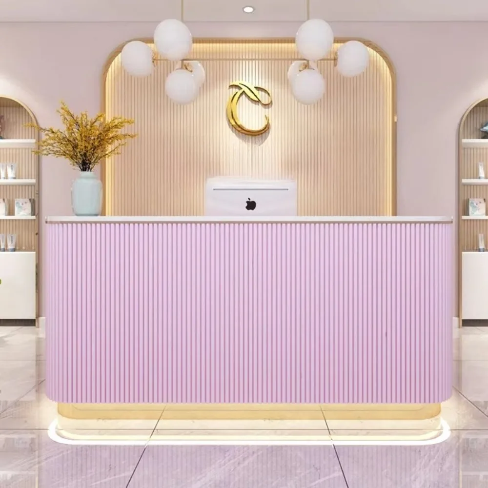 Foshan usine offre spéciale moderne pas cher blanc utilisé réception Salon de Salon bureaux de réception moderne en fibre de verre réception