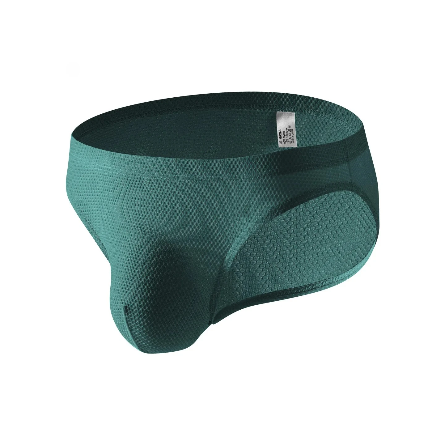 Men's Bulge Briefs Jacquard Ice Silk Honeycomb Texture Soft Sexy High Stretch Underwear Lightweight Breathable Summer Daily Wear