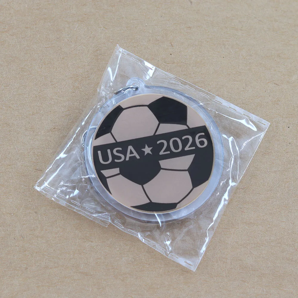 USA-Flagge Fußballspieler Acryl-Schlüsselanhänger USA 2026 Fußballstar Silhouette Schlüsselring Sportfan-Souvenir Taschenanhänger Schmuck Geschenk – Detail 20