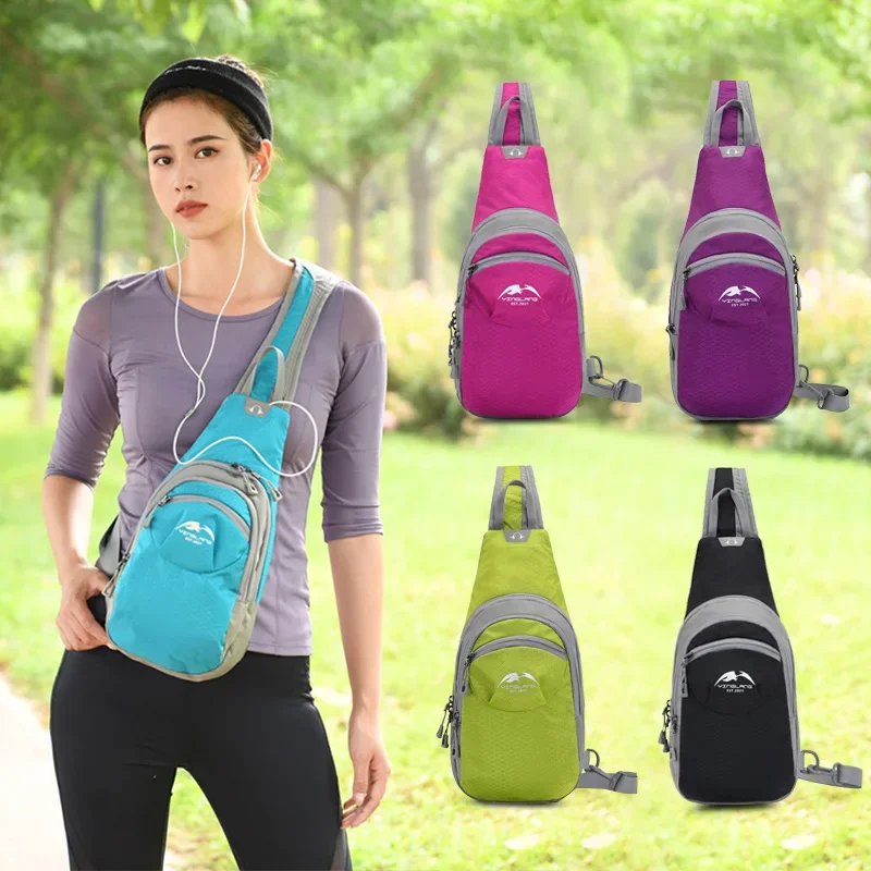 

Men Women Large capacity Waterproof Outdoor Sports Running Chest Bag Cycling Hiking Crossbody Casual Commuting Shoulder Bag