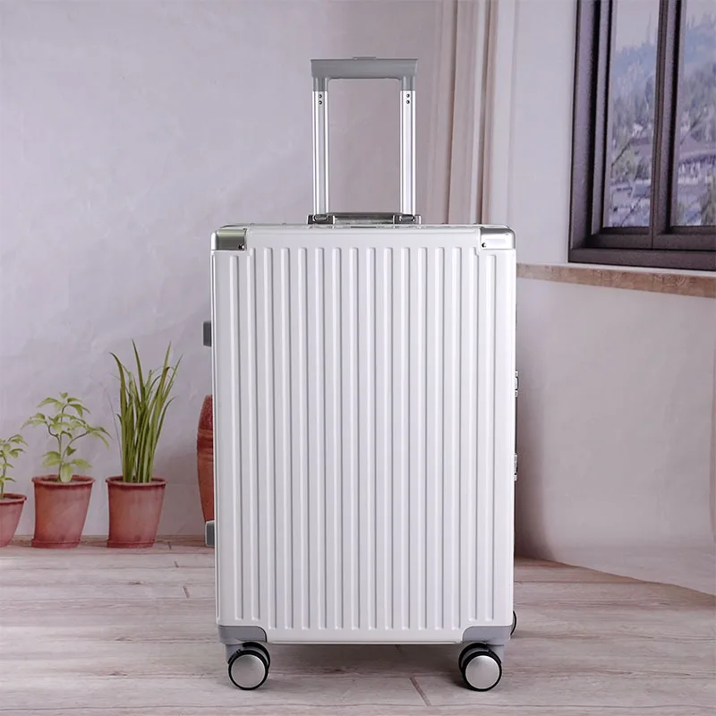 Valise de voyage à roulettes avec cadre en aluminium, bagage à main PC, bagage à roulettes universel, 20 po, 24 po, 26 po