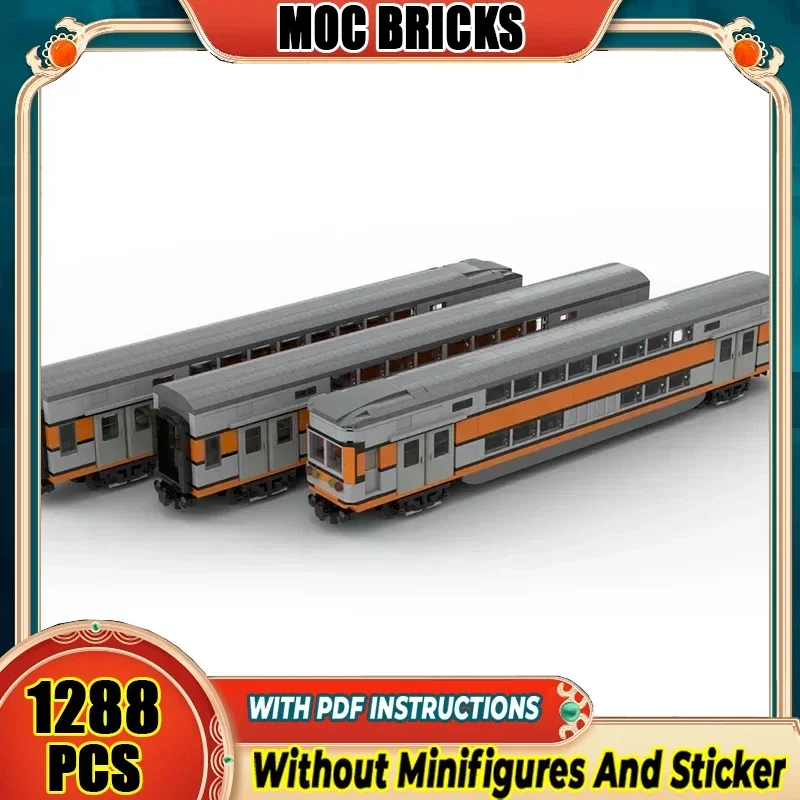 نموذج مركبة المدينة Moc قوالب بناء عربة القطار Rame VB2N SNCF ﻿   كتل التكنولوجيا هدايا عيد الميلاد ألعاب DIY مجموعات الجمعية