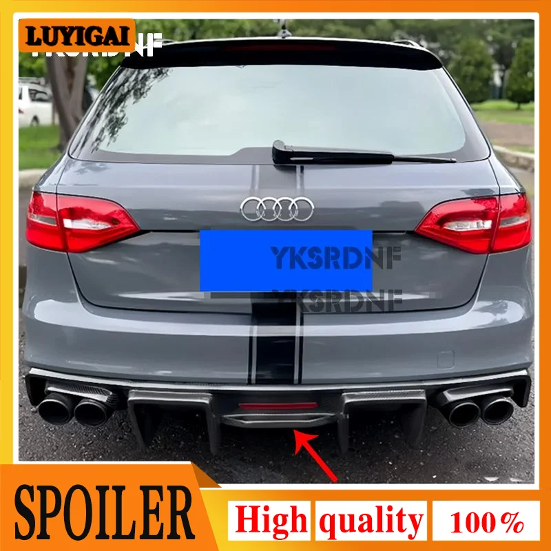 Heckstoßstangen-Diffusor-Lippenspoiler für Audi A4 B8 B8.5 Avant/Allroad 2008–2016, Stil S4 RS4, echte Kohlefaser