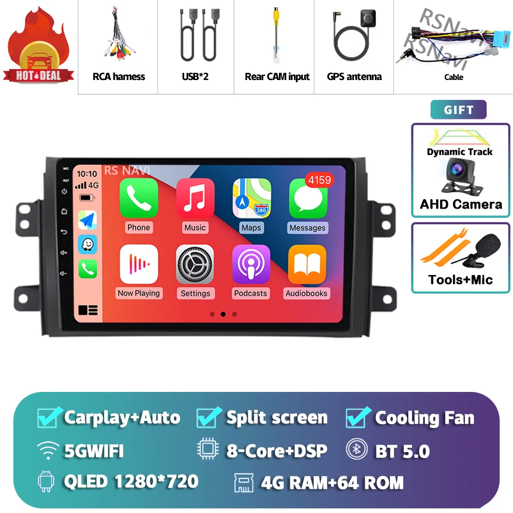 Android 15 Carplay Autoradio Multimedia Voor Suzuki SX4 SX 4 2006-2013 Head Unit BT GPS video DVD DSP Speler Autoradio Stereo
