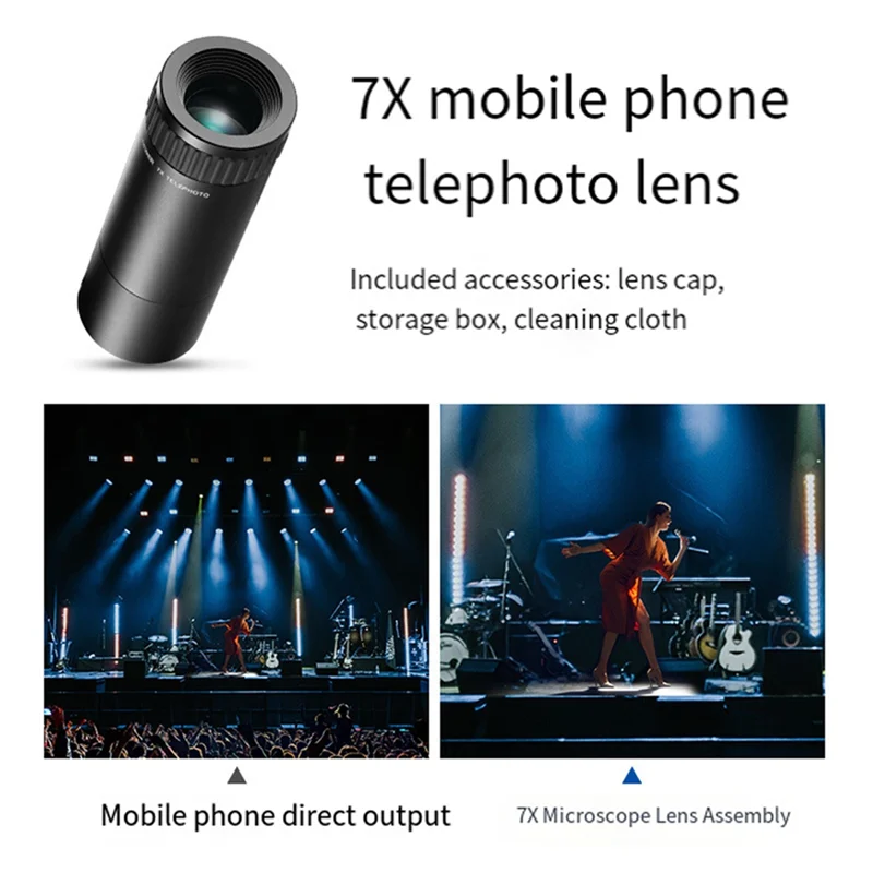 

A68Z 17Mm Thread Phones External Lens 7X Macro 17Mm Telephoto Lens For 17Mm Baseplate Phone Cage