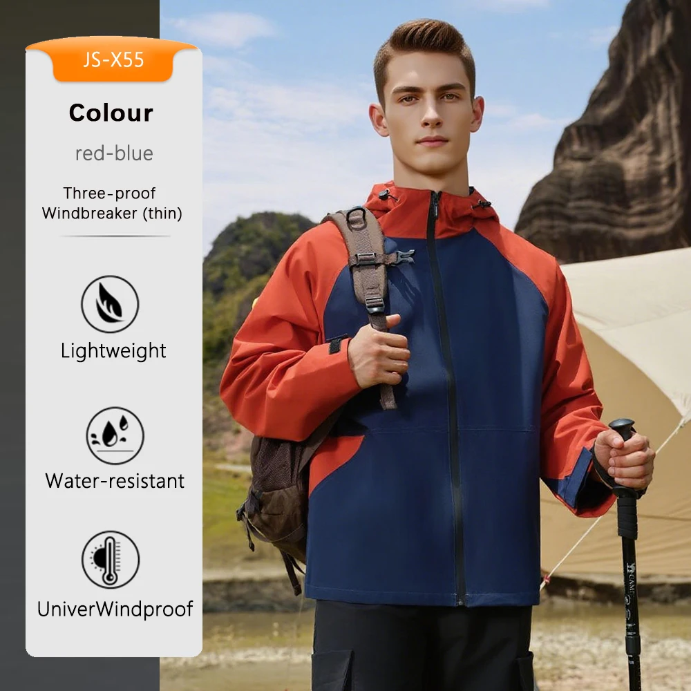 

Waterproof Jacket Windbreaker Men Women Hiking Coat Breathable Lightweight Autumn Winter Casual Sportswear​​ Long Sleeved Tops