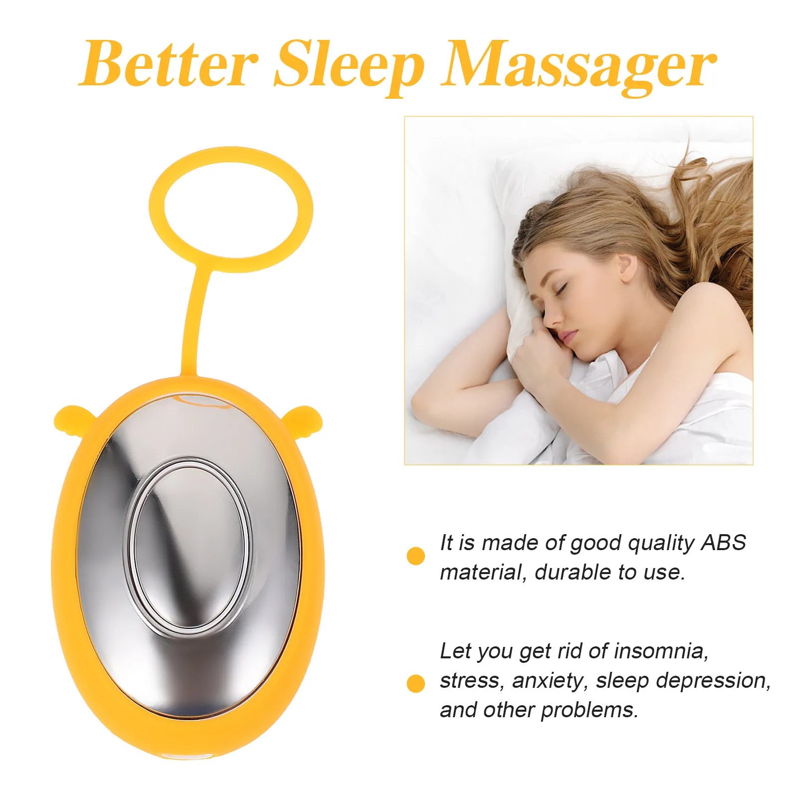 1Set Sleep Instrument Electric Handheld Sleep Aid Instrument for Headache Relief Stress Anxiety Portable Rechargeable Smart