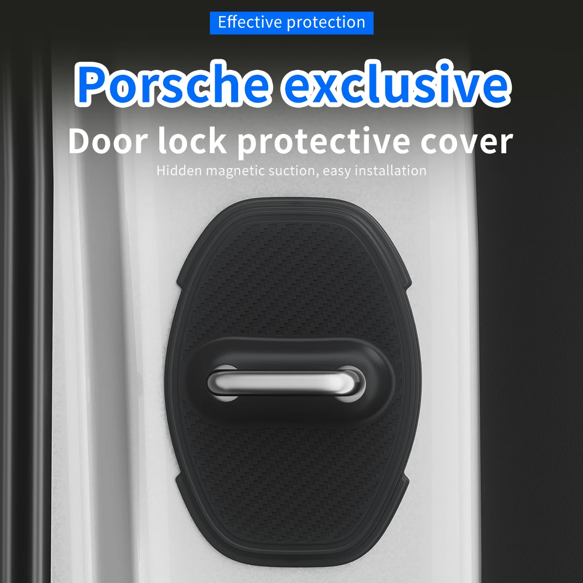 

4Pcs Car Silicone Door Lock Protective Cover for Porsche Macan Cayenne 911 Panamera Shock Absorbing Anti-Collision Cushion