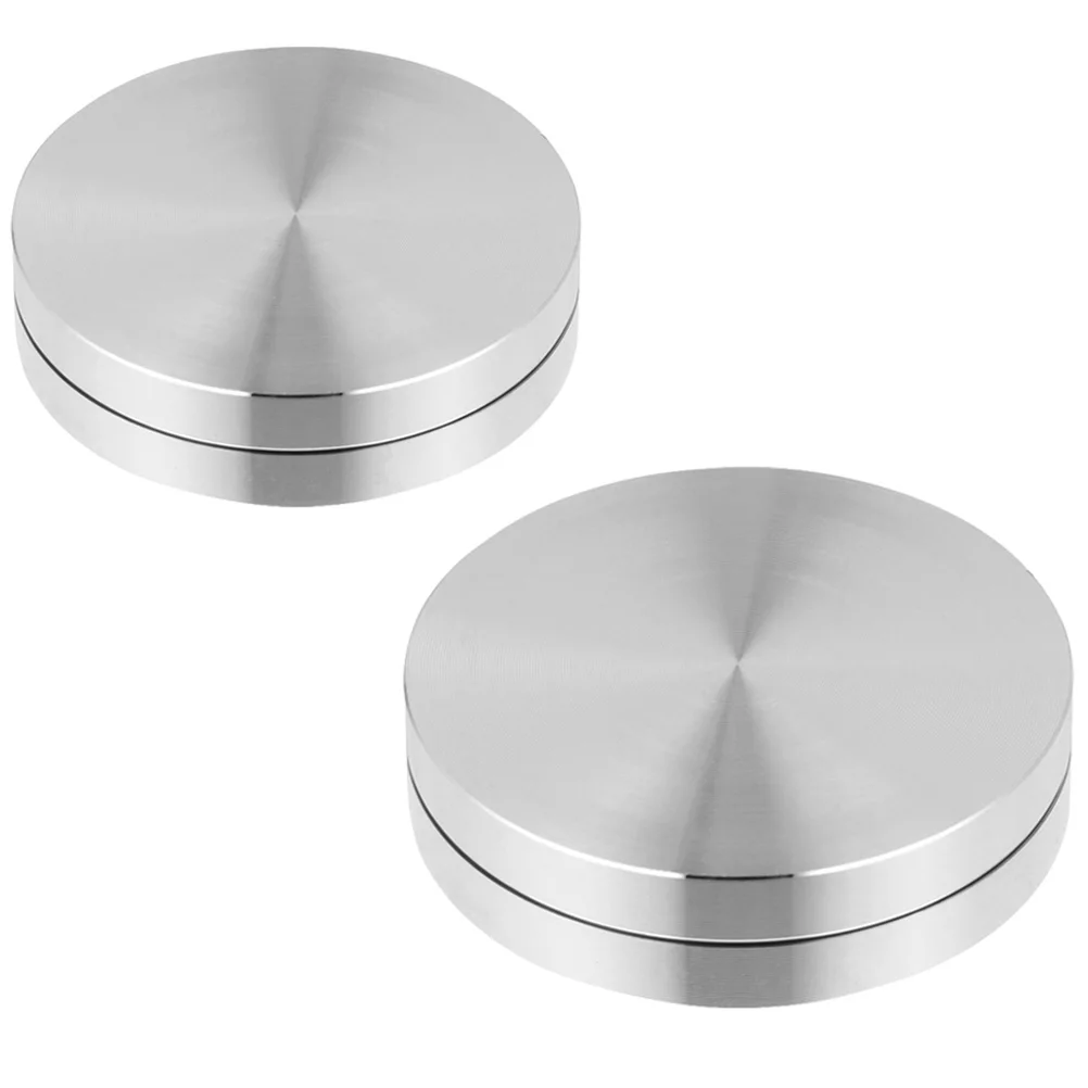 

2pcs Rotating Turntable Bearings Lazy Susan Spinning Plate Glass Table Dining Accessories Aluminum Alloy Storage Rack