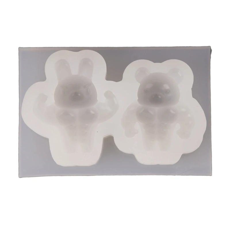 Rabbit Silicone Cake Mold Miniature Bear Baking Molds for Making Bread Mousses Chocolate Decorating Tool Soap Resin Mold