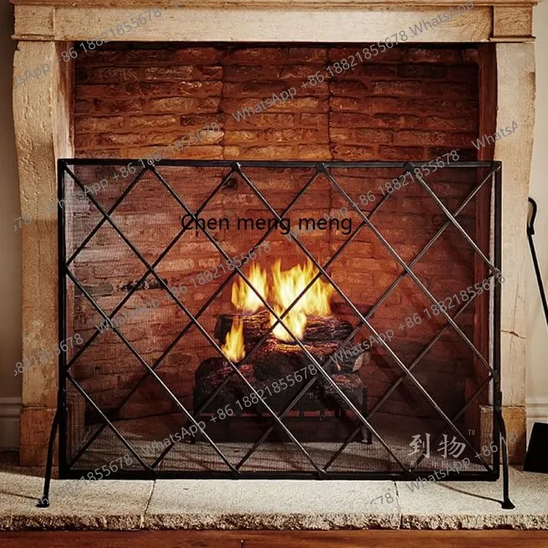 New arrive European fireplace screen decorative frame household guardrail fire guardrail wrought iron mantel