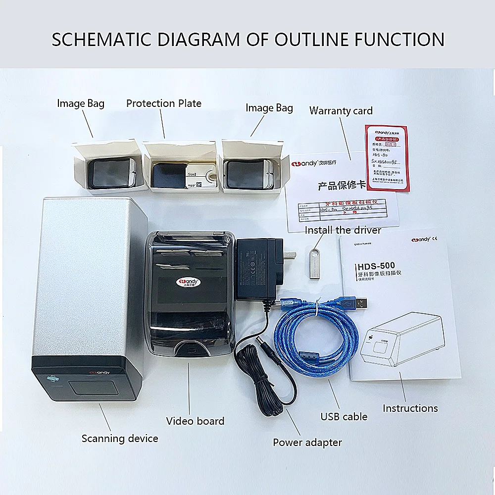 Dent Digital Imaging Plate Scanner Sensor HDS-500 Oral X-ray Film Scanner Intraoral Scanner Digital Imaging Plate Scanner Defini