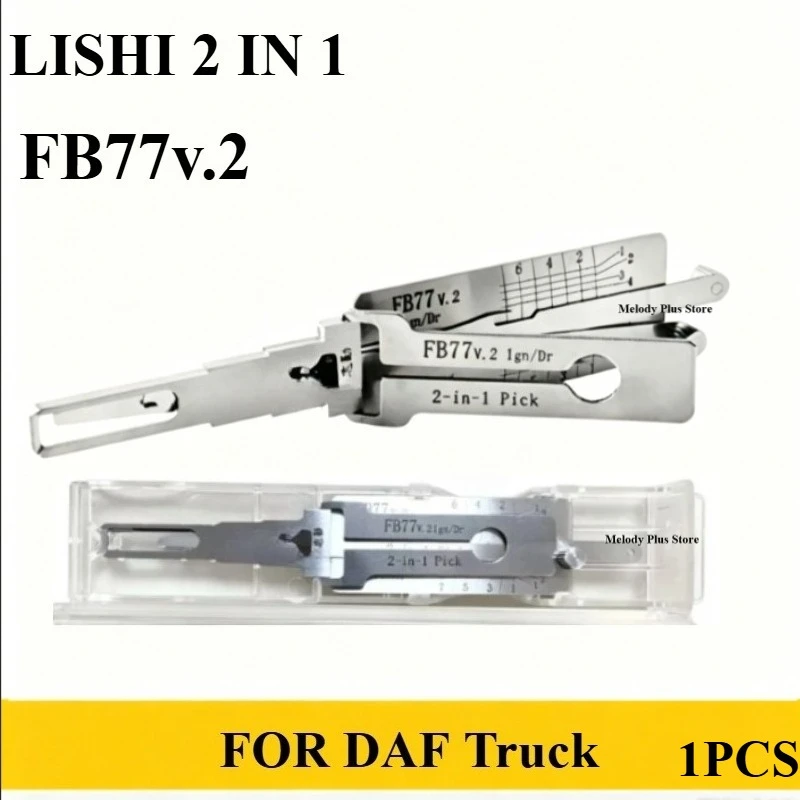 2026 NEW LISHI 2IN1 FB77 V.2 Ganzua for DAF Truck Decoder Lock Pick Tool Open Car Tool Hardened Stainless Steel Ganzua 1PCS