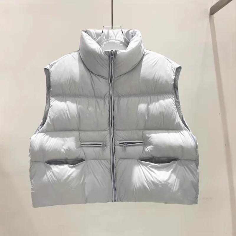 レディース ダウンベスト 2025 秋冬 新作 スタンドカラー おしゃれ 多機能 ベスト 暖かいコート トレンド