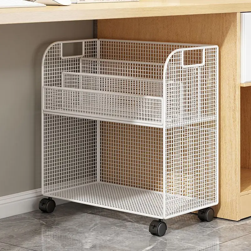 

Storage cabinet,small bookshelf next to the desk,book storage shelf, floor-to-ceiling bookcase,wheeled mobile cart